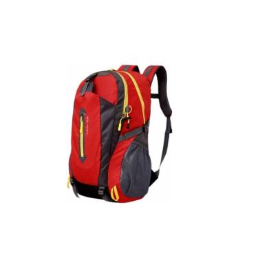 Imagem de Mochila externa 40L impermeável vermelha reflexiva para viagens