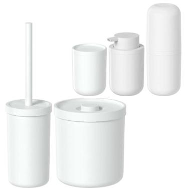 Imagem de Conjunto Bold Completo para Banheiro com 5 Peças Branco - Ou
