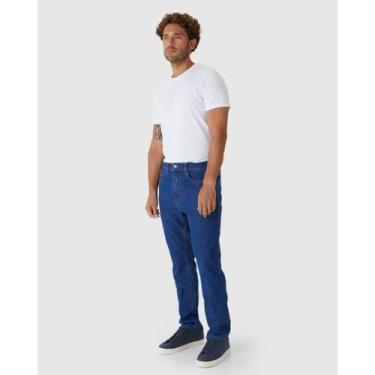 Imagem de Calça Jeans Masculina Slim Malwee Ref. 129454, Azul, 46