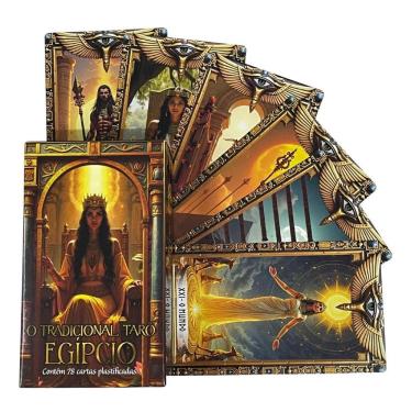 Imagem de O Tradicional Tarô Egípcio 78 Cartas Plastificadas E Manual