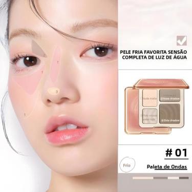 Imagem de Paleta De Contorno E Iluminador Matte Shimmer Para Esculpir E Definir 