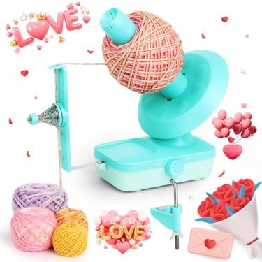 Imagem de Enrolador de fio elétrico para crochê - enrolador automático de bolas de crochê para bolos perfeitos - velocidade contínua com forte tensão, presente de tricô sem emaranhados para idosos com mãos