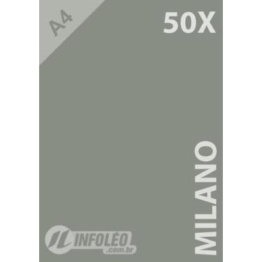 Imagem de 50 Folhas Papel Color Plus Milano (Cinza) A4 180g