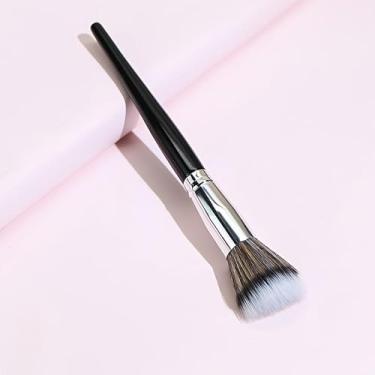 Imagem de Pincel de maquiagem profissional para blush, cerdas sintéticas, mistura de beleza, corretivo, creme cosmético, pincel de maquiagem para blush (preto)