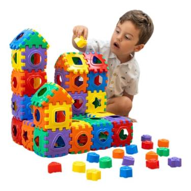 Imagem de GGB Plast Brinquedo Educativo Blocos Divertidos 100 Peças