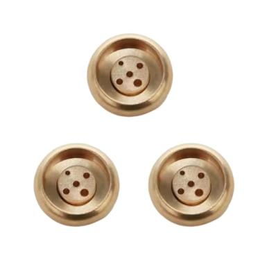 Imagem de Pacote com 3 suportes de incenso – Queimador de incenso estilo tambor de cobre durável com vários furos para aromaterapia, meditação e relaxamento