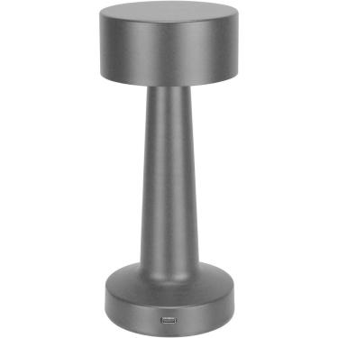 Imagem de Luminaria De Mesa Decorativo Led Usb Metal 22x9x9cm Preto