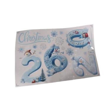 Imagem de shamjina Adesivos de decoração de vidro para janelas de Feliz Natal 2026, decalques fofos de PVC para janelas, faça você mesmo, para sala de estar, quarto,