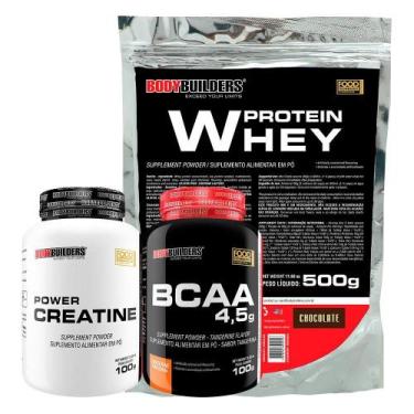 Imagem de Kit Whey Proten 500G+ Bcaa 100G+ Power Creatina 100G - Bodybuilders
