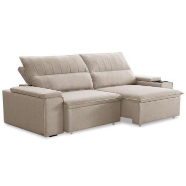 Imagem de Sofá Retrátil Reclinável Para Sala 3 Lugares 225cm Ricci F04 Linho Beg