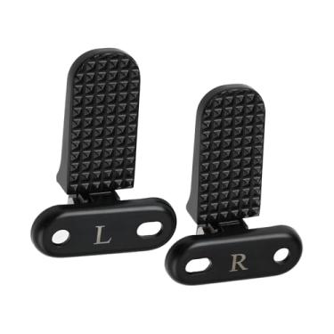 Imagem de YINETTECH 1 par de pedais traseiros dobráveis de bicicleta elétrica, espaçamento entre 43 e 51 mm, adequado para motocicletas e bicicletas elétricas