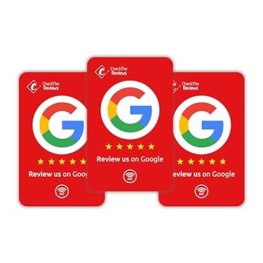 Imagem de Cartão NFC digital Check The Reviews – Cartão inteligente para gerenciamento de reputação – Compatível com Google, Facebook, TripAdvisor, Yelp – Cartão de toque para feedback do cliente via QR Code ou