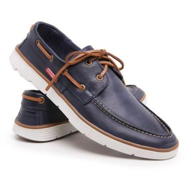 Imagem de Sapato Masculino Mocassins Dockside Couro - URBAN, Azul marinho, 44