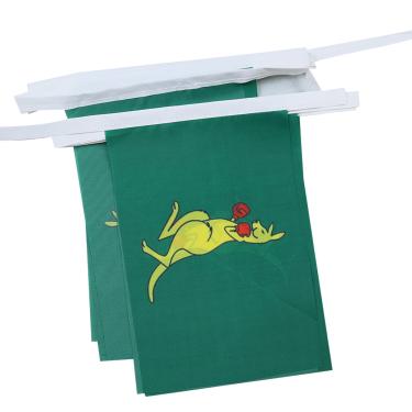 Imagem de AZ FLAG Canguru de boxe 6 metros BUNTING bandeira 20 bandeiras 9'' x 6'' - símbolo nacional australiano - bandeiras de corda da Austrália 15 x 21 cm