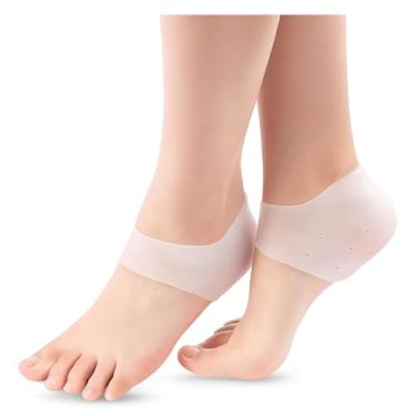 Imagem de Protetor de Calcanhar em Silicone Gel Altamente Elástico e Flexível Tamanho 35 Ao 44 Para Calcanhares Ressecados Esporão 1 Par