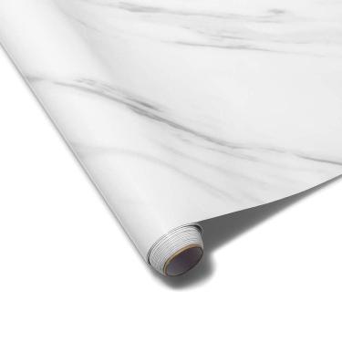 Imagem de Papel de Parede Autocolante Adesivo Marmore Falso Flexivel Envelopamento Moveis Obra Reforma Construçao Cozinha Banheiro