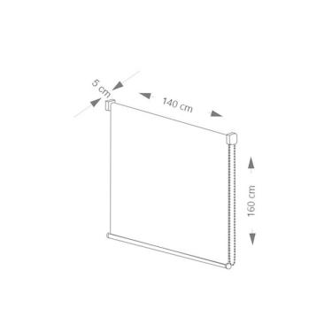 Imagem de Persiana Rolo Translúcida Creme 140 L X 160 A Cm Cortina