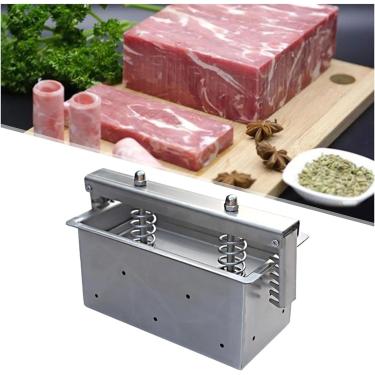 Imagem de Molde De Prensa De Carne De Presunto Para Carnes Frias, Fabricante De Prensa De Carne Luh De Aço Inoxidável Com Mola De Compressão Dupla Para Sanduíche De Carne Caseira, 500g