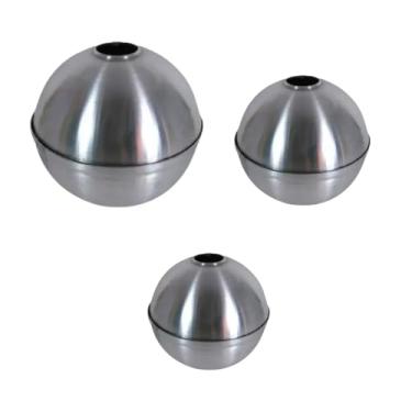 Imagem de Kit 3 Formas Molde Redondo Bola Velas Artesanais Alumínio