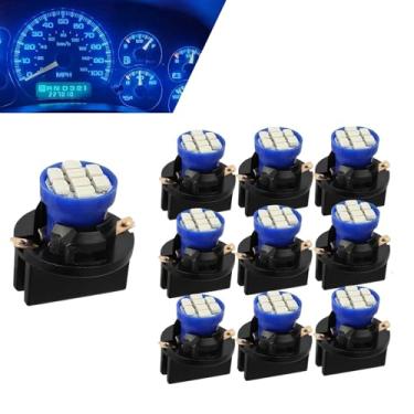 Imagem de Dogary Lâmpada de painel LED T10 de 10 peças, 194 168 3020 8-SMD LED de alto brilho com soquete de trava giratória, luz de corrida de alta eficiência luminosa à prova de choque, lâmpada universal de