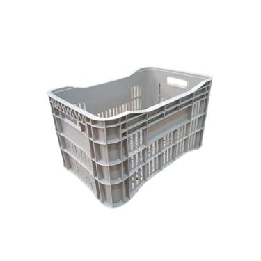 Imagem de Caixa Organizadora Multiuso Agricola Vazada Feira Plastica 49L(CINZA)