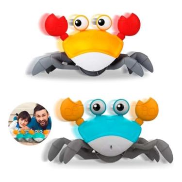 Imagem de Caranguejo Fujão Brinquedo Sr Joe Toca Musica Sensor Bebê