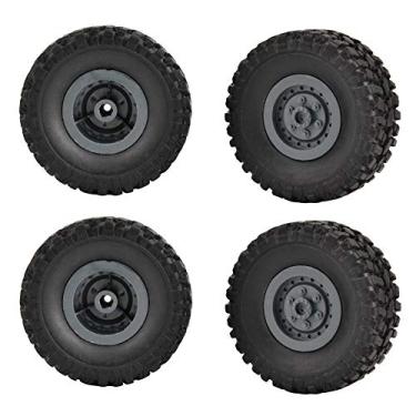Imagem de ZJchao Rodas de Borracha Peças Sobressalentes Rodas de Caminhão de Controle Remoto de Alto Desempenho para WPL B14 B16 B24 C14 C24 B36 1/16 RC Carro Durável Preto 4 Peças