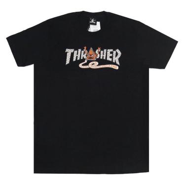 Imagem de Camiseta Thrasher X Toy Machine Pyramid - Preto-Masculino