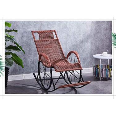 Imagem de Espreguiçadeira de jardim, cadeira dobrável para varanda, poltrona reclinável de varanda de vime PE com encostos de cabeça acolchoados ajustáveis, cadeira de gravidade zero, cadeira de deck ao ar