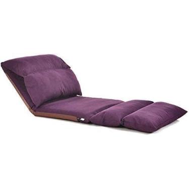 Imagem de Espreguiçadeiras de jardim, cadeiras reclináveis de pátio, cadeiras dobráveis – cadeiras de convés tatami, sofá-cama, pequeno dobrável, encosto para computador, chão, sofá, espreguiçadeira (cor