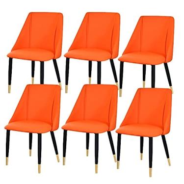 Imagem de Cadeira de jantar, cozinha, sala de jantar, móveis, cadeiras de cozinha, jantar, conjunto de 6 cadeiras laterais modernas de couro fosco estofadas para cozinha, sala de jantar, quarto