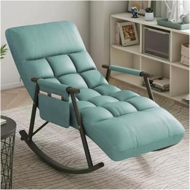 Imagem de FENOKD Cadeira de balanço para sala de estar, cadeira reclinável de balancim, poltrona moderna, poltrona confortável, com encosto alto (tamanho único)