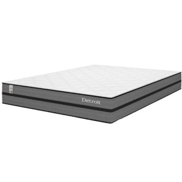 Imagem de Colchão Casal Plumatex Detroit Molas Ensacadas (Pocket) | 138x188x30cm Super Altura | Suporte Aglomerado D65 | Conforto Individual, One Side e Malha Premium
