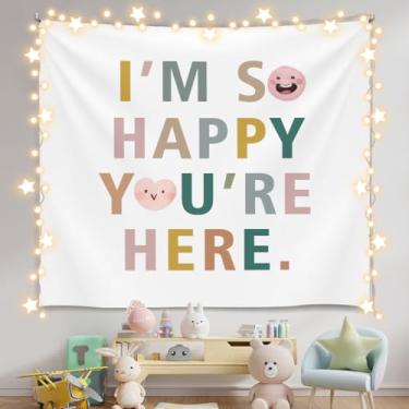 Imagem de Forola Tapeçaria de parede inspiradora para quarto de crianças, 150 x 129 cm, design de afirmações de animais, decoração motivacional para cabeceira de sala de aula para berçário (colorido - I am so