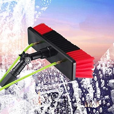 Imagem de Escova de limpeza de janela, kit de limpeza de janela telescópica com rodo de microfibra para esfregão de chuveiro para janelas altas internas/externas, 12 m (9 m)