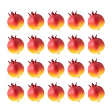 Imagem de JCBIZ 20 peças de material de espuma, mini imitação de romã artificial, frutas, decorações de festa, decoração rústica de supermercado, adereços decorativos de comida simulada