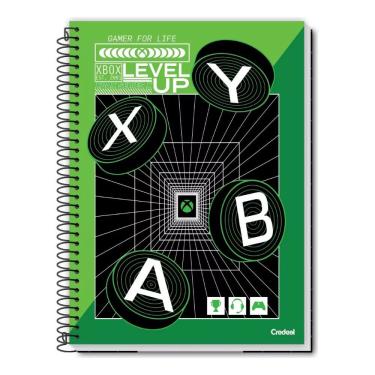 Imagem de Caderno Espiral Capa Dura Universitário A4 Xbox 80 Folhas Credeal Estampa 7
