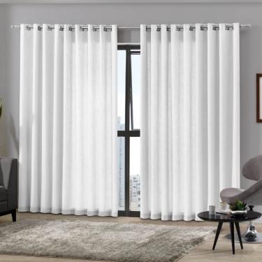 Imagem de Cortina Monaco Duo Total Blackout 2,70 De Altura Para Varão De 3,00m Até 4,00m Branco