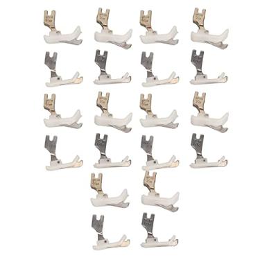 Imagem de Conjunto de calcadores para máquinas de costura 20 unidades de plástico premium, aço, pés duráveis ​​para máquinas de costura industriais, acessórios de substituição e reparo,