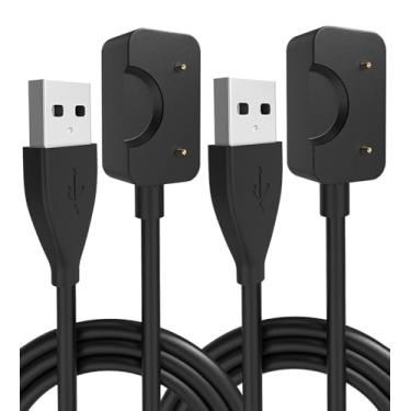 Imagem de Yaekea Pacote com 2 cabos magnéticos de carregamento USB para Samsung Galaxy Fit 3 Fitness Tracker (SM-R390), 100 cm