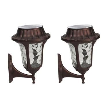 Imagem de Luminária de parede LED, arandela externa solar IP55 para pátio, iluminação semi-embutida para varanda, jardim ou jardim.