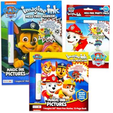 Imagem de Paw Patrol Super conjunto de colorir Imagine Ink – Pacote com 3 livros de colorir Imagine Ink sem bagunça para crianças | Lembranças e atividades de festa Paw Patrol