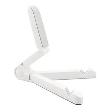 Imagem de Suporte para armazenamento de CDs Armazenamento de discos vinil, suporte para exibição álbum mesa, rack ajustável moderno, multifuncional estável para escritório doméstico(Branco)