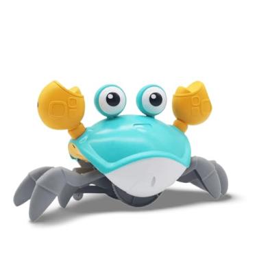 Imagem de Caranguejo Musical Interativo, Brinquedo Eletrônico com Sensor de Movimento, Verde e Laranja, Emite Sons e Música, Ideal para Crianças Pequenas (Verde)