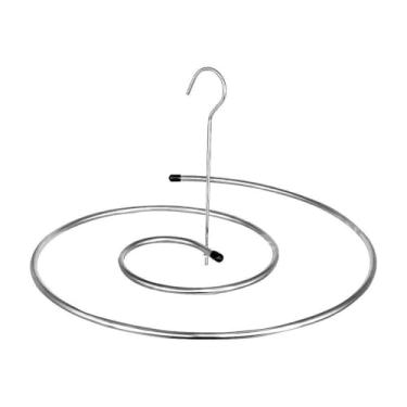 Imagem de Varal em Espiral 45cm com Gancho 25cm, Aço Inox, Suporta até 20kg, Secagem de Lençóis e Cobertores
