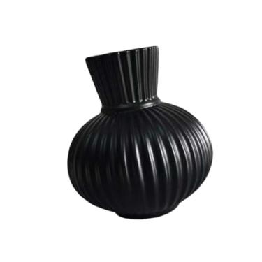 Imagem de Ｂｅｓｇａ Vaso decorativo com arranjo moderno de flores secas para festa de Ano, entrada, mesa de centro e sala de estar, Black M