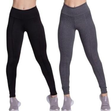 Imagem de KIT 2 Calça Legging Montaria Serra e Mar Roupa Para Academia Treino Moda Fitness Musculação-Feminino