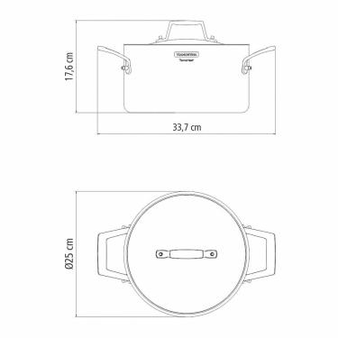 Imagem de Caçarola Funda Corpo Triplo Tramontina Grano 62144240 Inox
