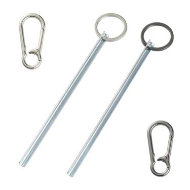 Imagem de Zookpr Chaves de porta de elevador Half Moon para porta de elevador Westinghouse Schindler, chaves de meia-lua com chaveiro de metal (cinza escuro e prata), pacote com 2