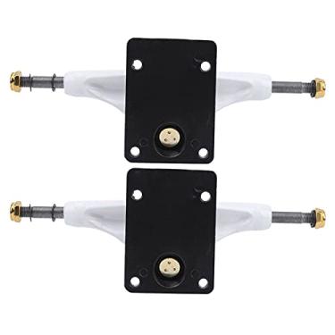 Imagem de Acouto 2 PCS Suporte de Bordo Profissional Longboard Stand - Acessório de Liga de Alumínio Esportivo - Design Leve e Estável Entusiastas de Skate Perfeitos (Branco)